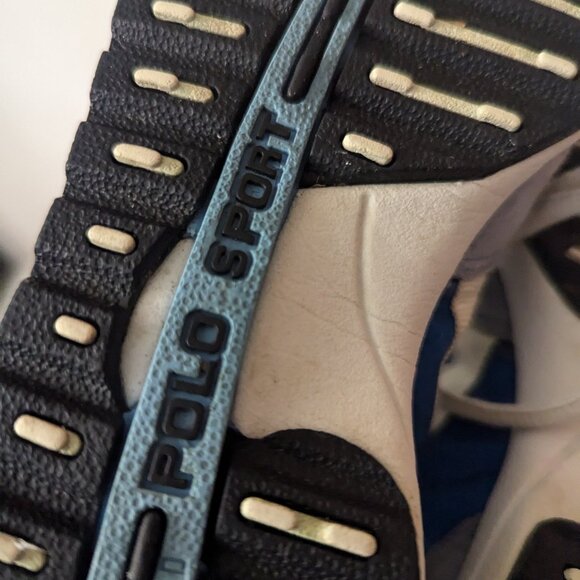 GREAT CONDITION Blue EUC Polo Sport X-67 sneakers Women's Size 6.5 - Picture 10 of 15